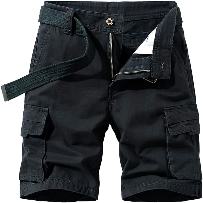 Men's Slim Fit Tactical Cargo Shorts Summer Multi Pockets Military Work Shorts