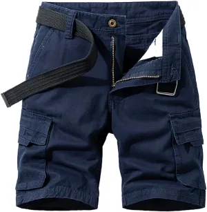 Men's Slim Fit Tactical Cargo Shorts Summer Multi Pockets Military Work Shorts