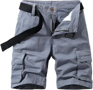 Men's Slim Fit Tactical Cargo Shorts Summer Multi Pockets Military Work Shorts