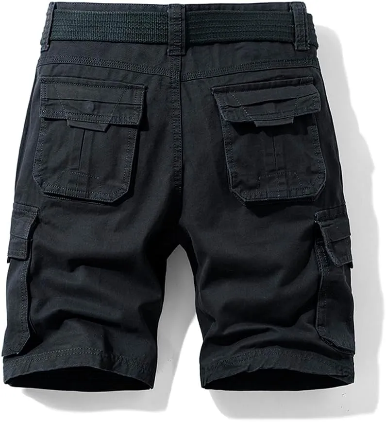 Men's Slim Fit Tactical Cargo Shorts Summer Multi Pockets Military Work Shorts