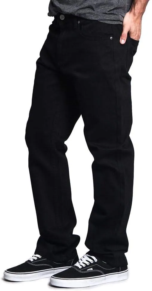 Mens Straight Fit Color and Raw Denim Jeans