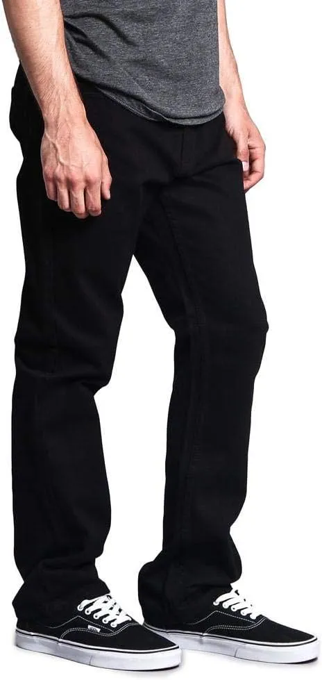 Mens Straight Fit Color and Raw Denim Jeans