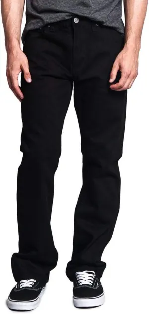 Mens Straight Fit Color and Raw Denim Jeans