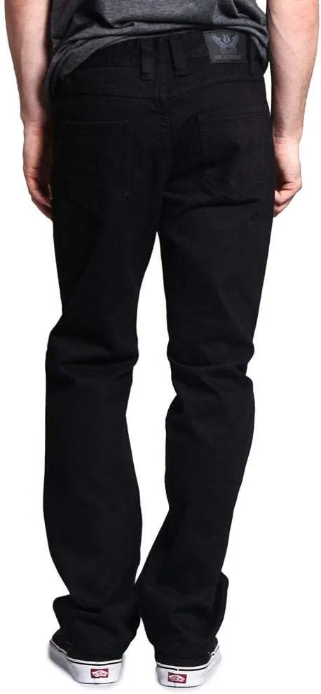 Mens Straight Fit Color and Raw Denim Jeans
