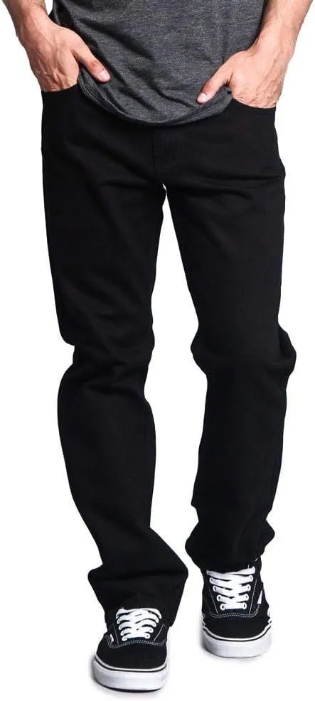 Mens Straight Fit Color and Raw Denim Jeans