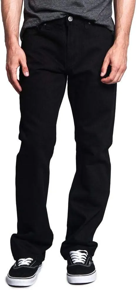 Mens Straight Fit Color and Raw Denim Jeans