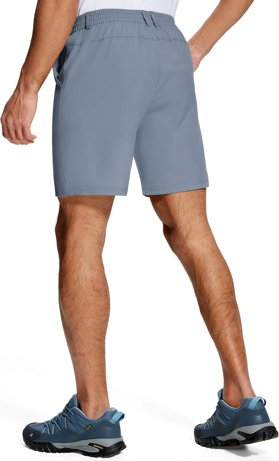 Mens Stretch Golf Shorts 7 Inch Inseam Quick Dry Lightweight Dress Shorts for Men with Zipper Pockets Hiking
