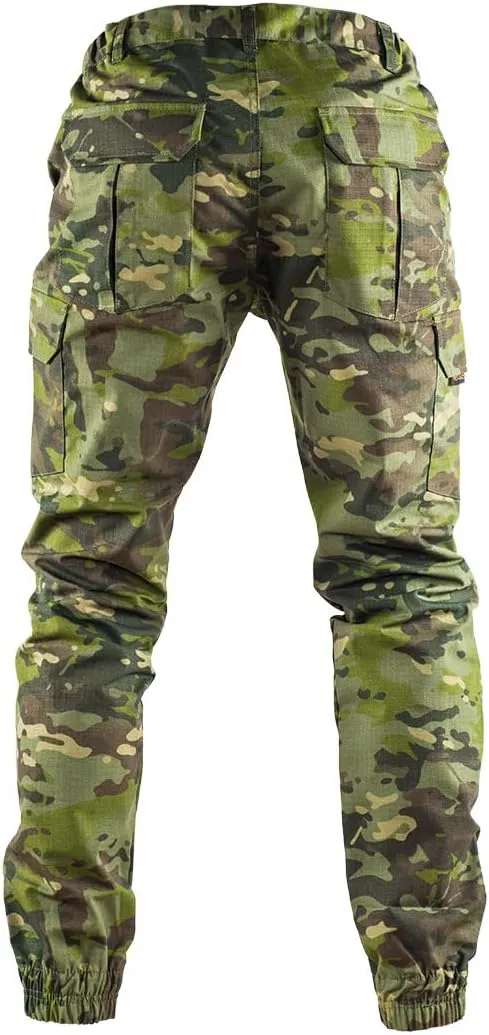 Men's Tactical Cargo Pants, Camouflage Outdoor Working Clothing with Pockets