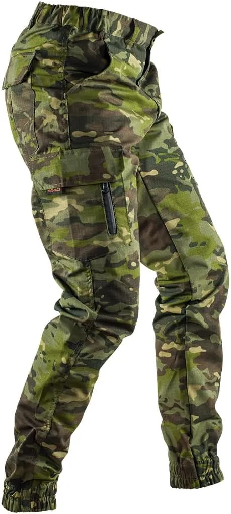 Men's Tactical Cargo Pants, Camouflage Outdoor Working Clothing with Pockets