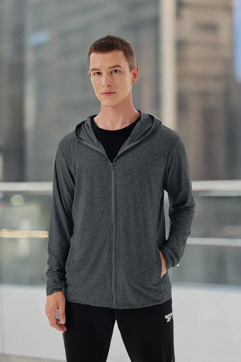 Mens UPF 50  UV Full Zip Sun Protection Hoodie Jacket With Thumb holes Cooling Lightweight Fishing Hiking Cooling Shirts men