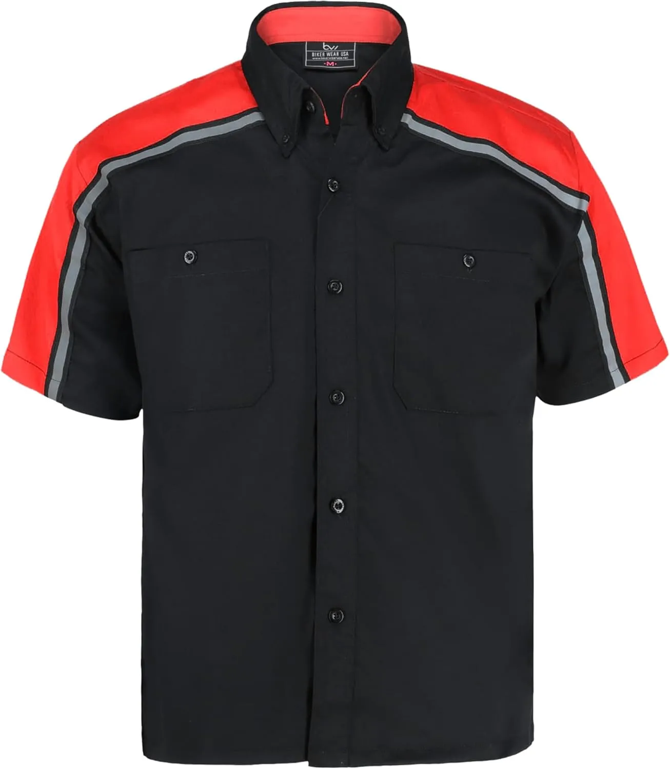 Men’s Work Shirt- Mechanical/Industrial Work Shirt with Reflective Horizontal Lining
