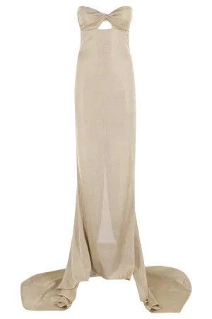 Mermaid-Fit Lurex Evening Gown