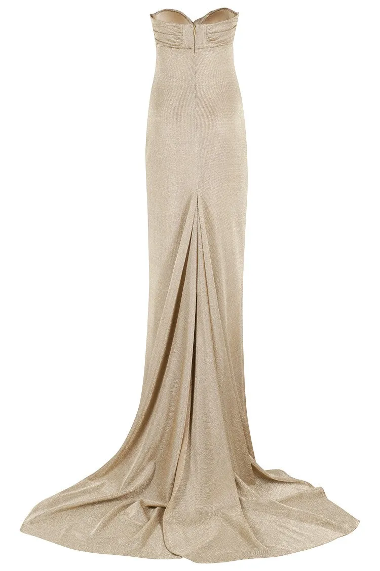 Mermaid-Fit Lurex Evening Gown