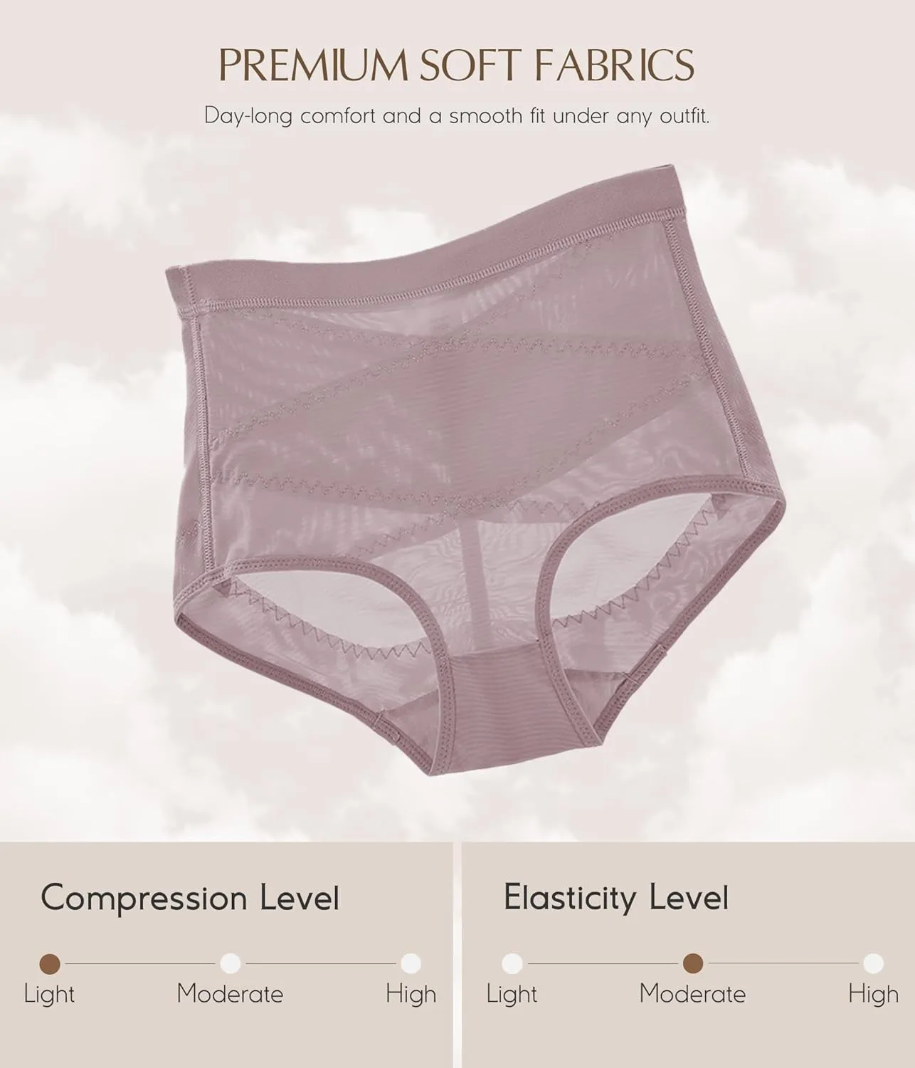 MERYOSZ Mesh Tummy Control Shapewear Panties - Seamless Underwear Shapewear for Women Faja Body Shaper Girdle