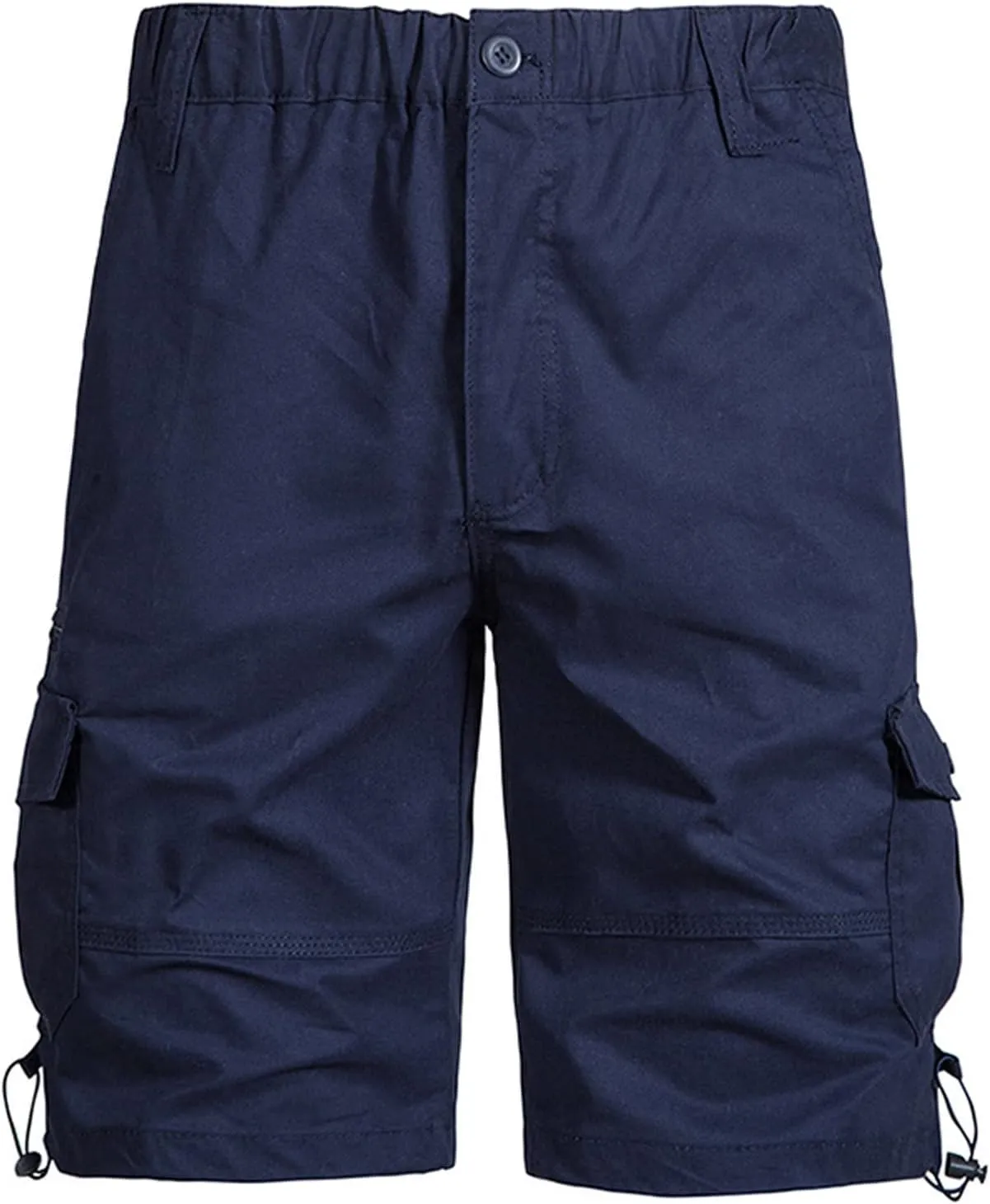 Mesh Shorts Regular Fit Cotton Elastic Waist Multi Pocket Cargo Shorts Outdoor Fashion Work Utility Tooling Short