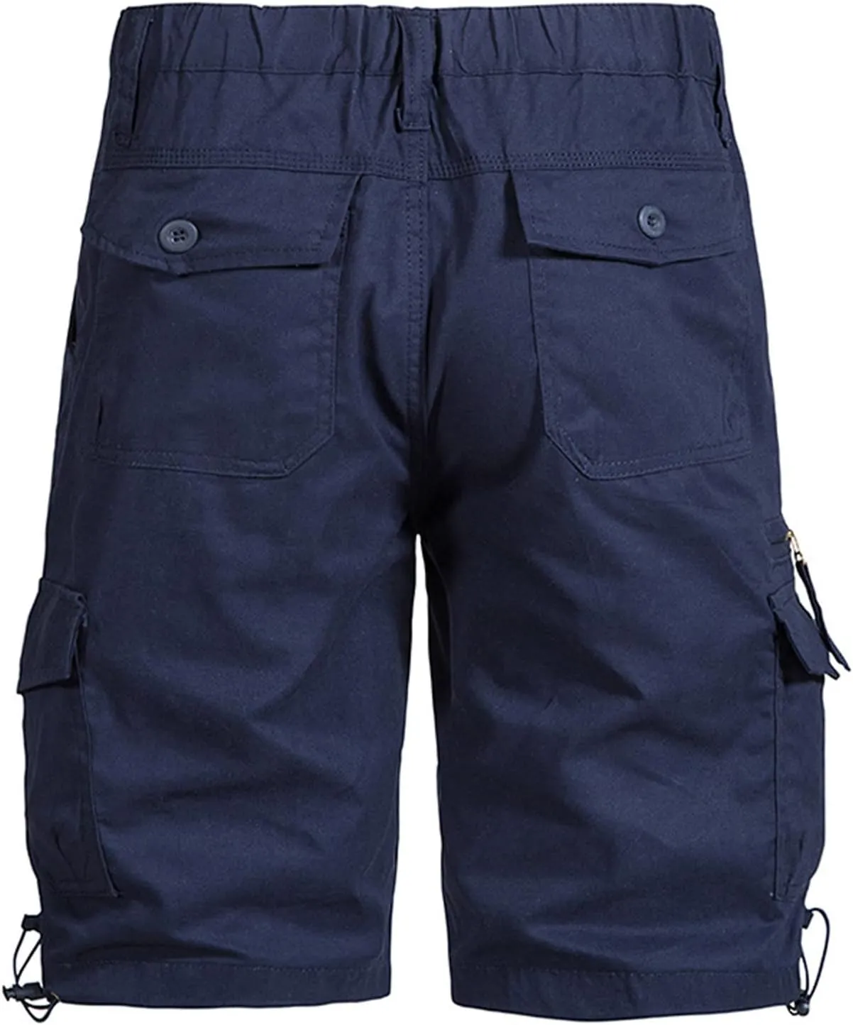 Mesh Shorts Regular Fit Cotton Elastic Waist Multi Pocket Cargo Shorts Outdoor Fashion Work Utility Tooling Short