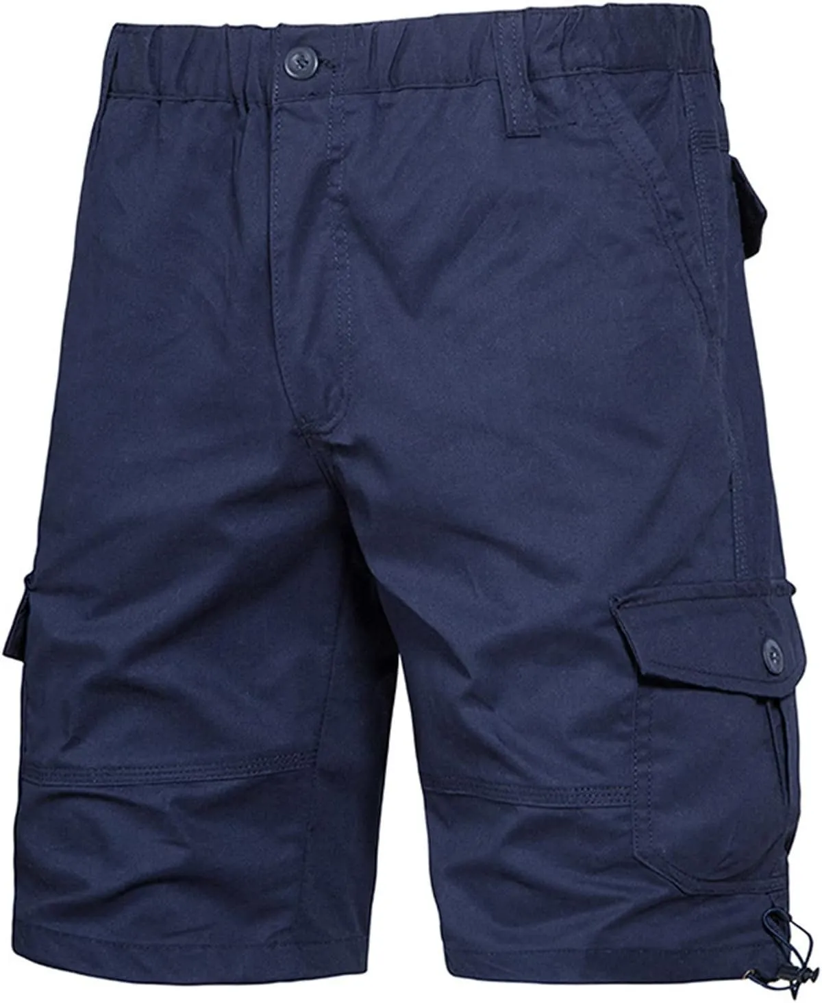 Mesh Shorts Regular Fit Cotton Elastic Waist Multi Pocket Cargo Shorts Outdoor Fashion Work Utility Tooling Short