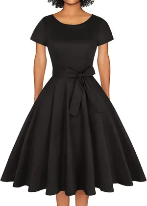 MINTLIMIT Women's 1950 Vintage Retro Rockabilly Dress Cocktail Party Prom Swing Dresses with Pockets