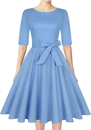 MINTLIMIT Women's 1950 Vintage Retro Rockabilly Dress Cocktail Party Prom Swing Dresses with Pockets