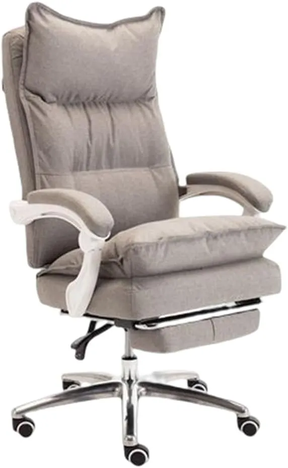 Modern Casual Swivel Chair Ergonomic Computer Desk Chair High Back Executive Office Chair with Footrest for Home Small Space