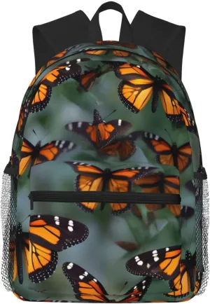 Monarch Butterflies Men Women Office Laptop Backpack,Work Bag 15.7 Inch Business Travel Bags Large Capacity