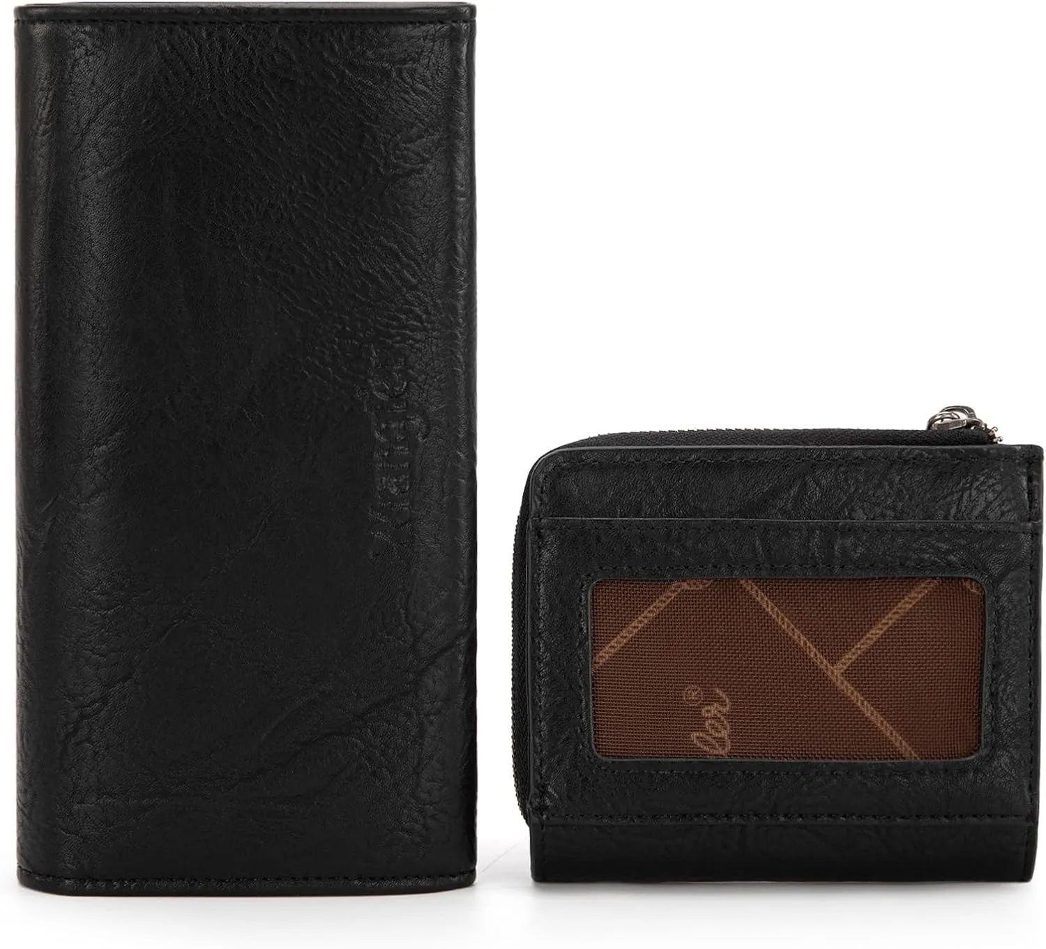 Montana West X Wrangler Women's Wallets Set RFID Blocking Wallet Women Large Capacity Black Wallet with ID Window Birthday Anniversary