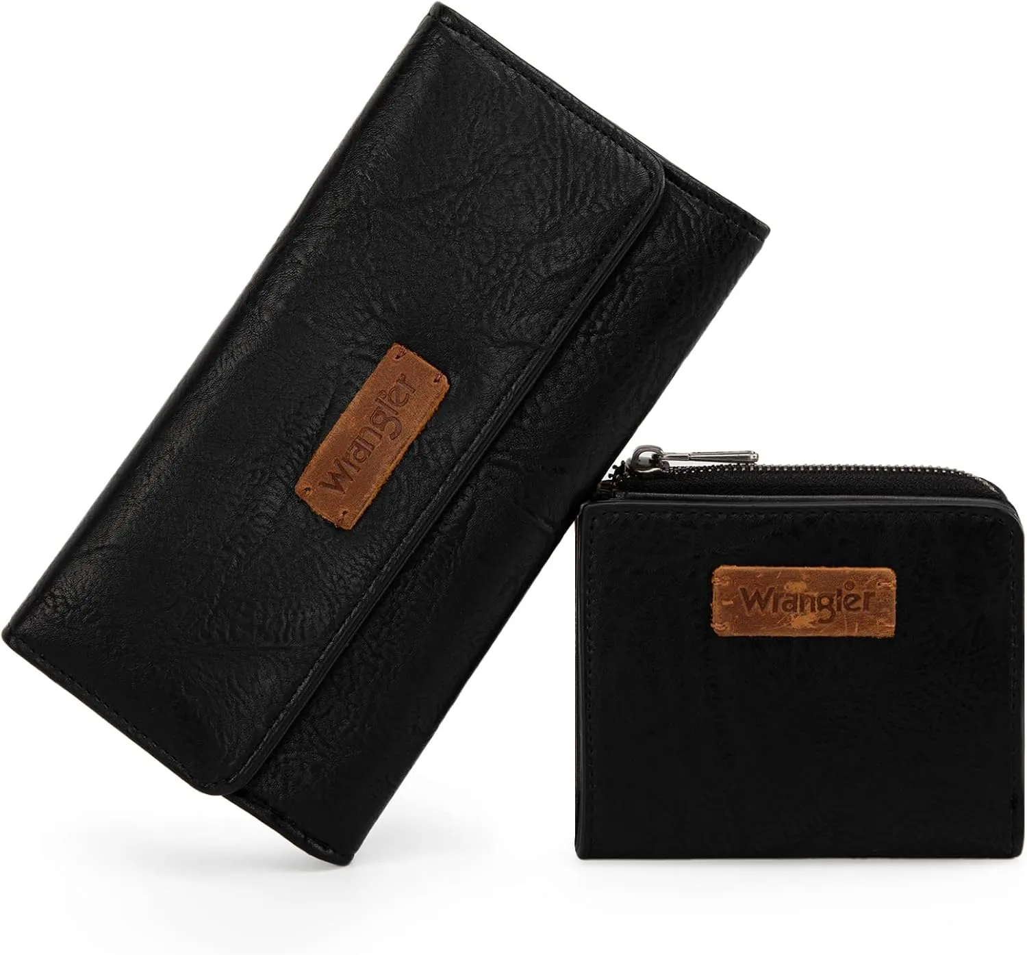 Montana West X Wrangler Women's Wallets Set RFID Blocking Wallet Women Large Capacity Black Wallet with ID Window Birthday Anniversary