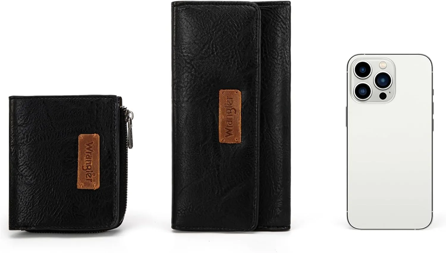 Montana West X Wrangler Women's Wallets Set RFID Blocking Wallet Women Large Capacity Black Wallet with ID Window Birthday Anniversary