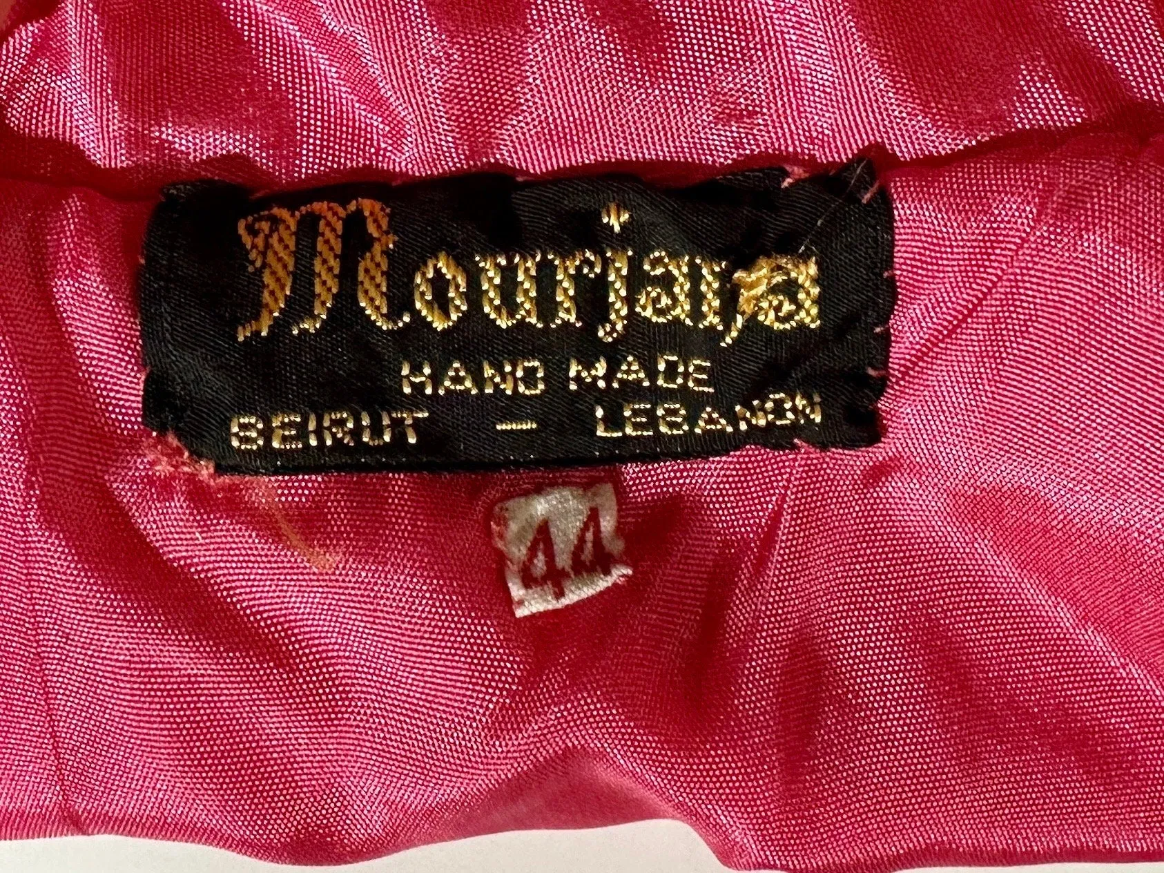 MOROCCAN KAFTAN vintage 1960s raw silk caftan dress, Hand Made Hot Pink and gold metallic