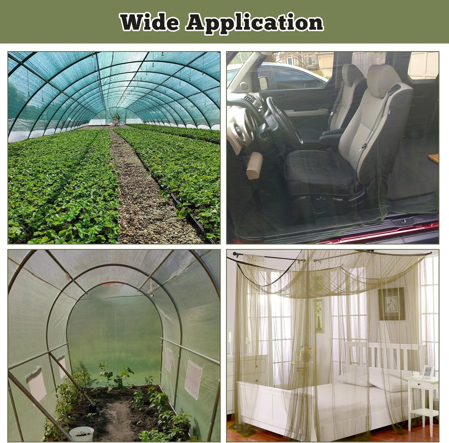 Mosquito Netting 39x10Ft Garden Mesh Netting, Fly Bird Net Barrier Hunting Blind Plant Protecting Net, 3x12m Green
