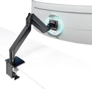 Mount-It! Heavy Duty Monitor Arm for 49”, 57" & Ultrawide Monitors, Full Motion Gas Spring | Holds 55 lbs | Tilt, Swivel & Rotate | VESA 75 & 100 | Clamp & Grommet Base | Fits Samsung Odyssey G9
