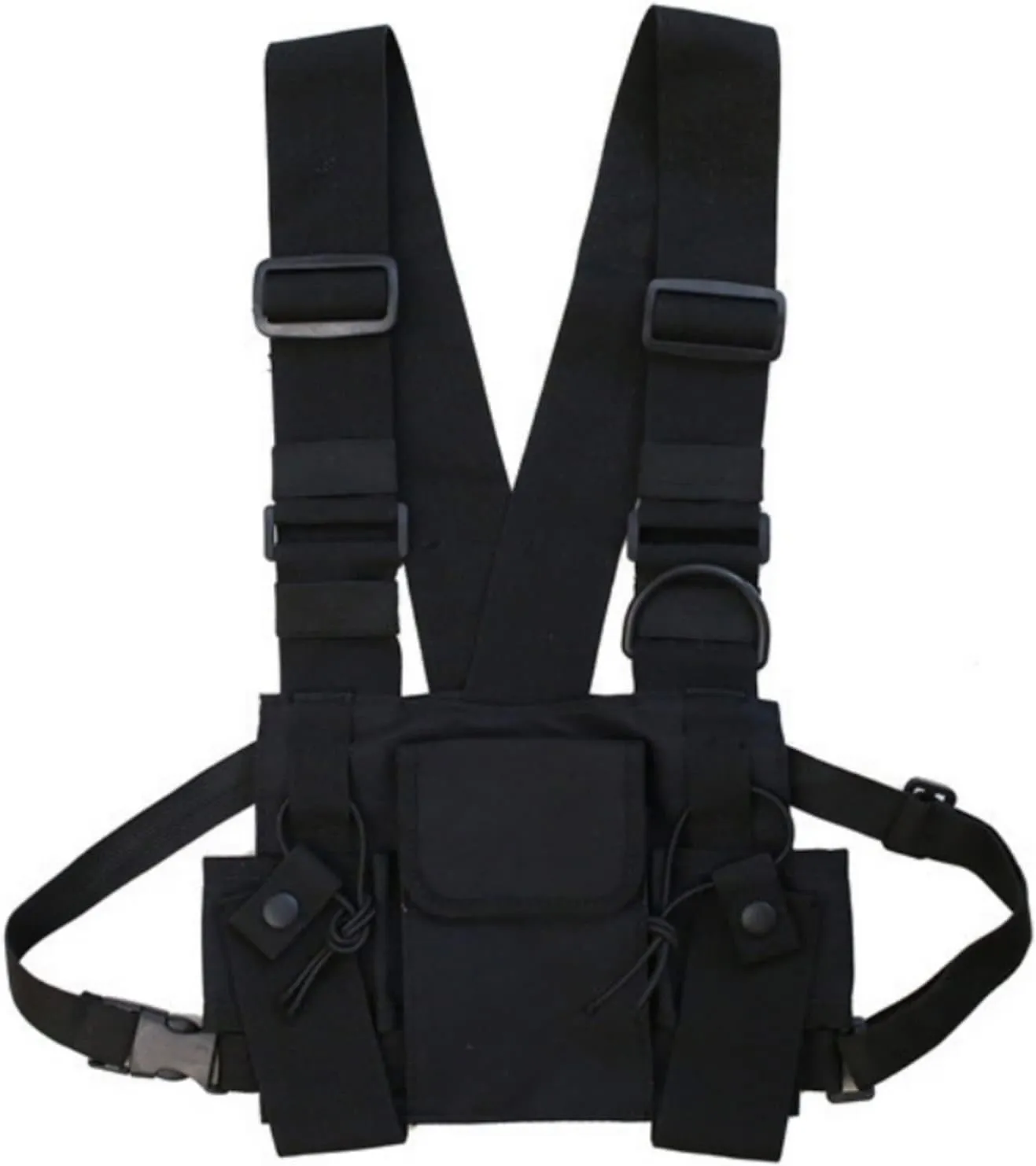 Multi-Pocket Chest Rig Bag Utility Vest Chest Bag for Men Hip Hop Chest Pack