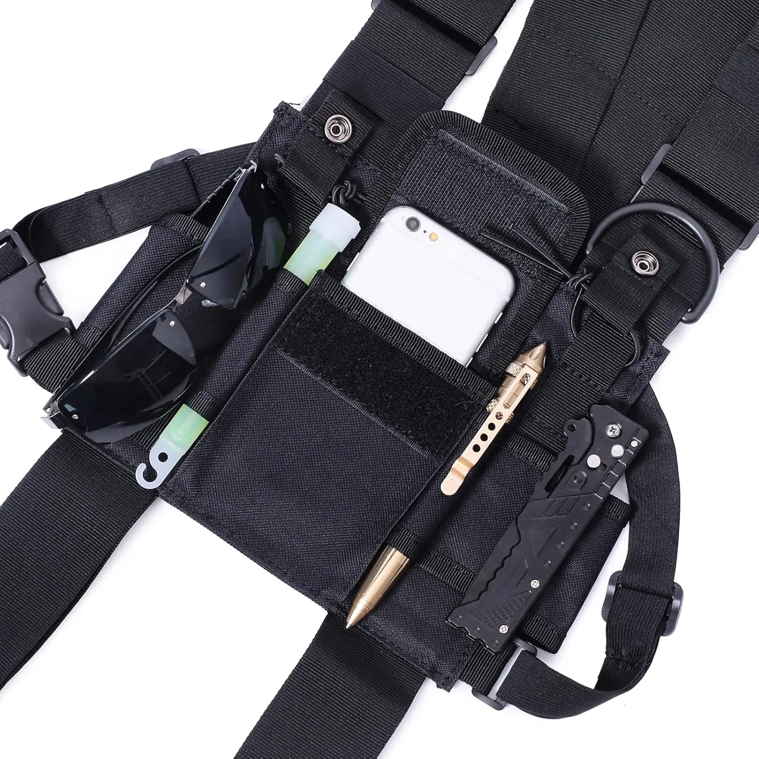 Multi-Pocket Chest Rig Bag Utility Vest Chest Bag for Men Hip Hop Chest Pack
