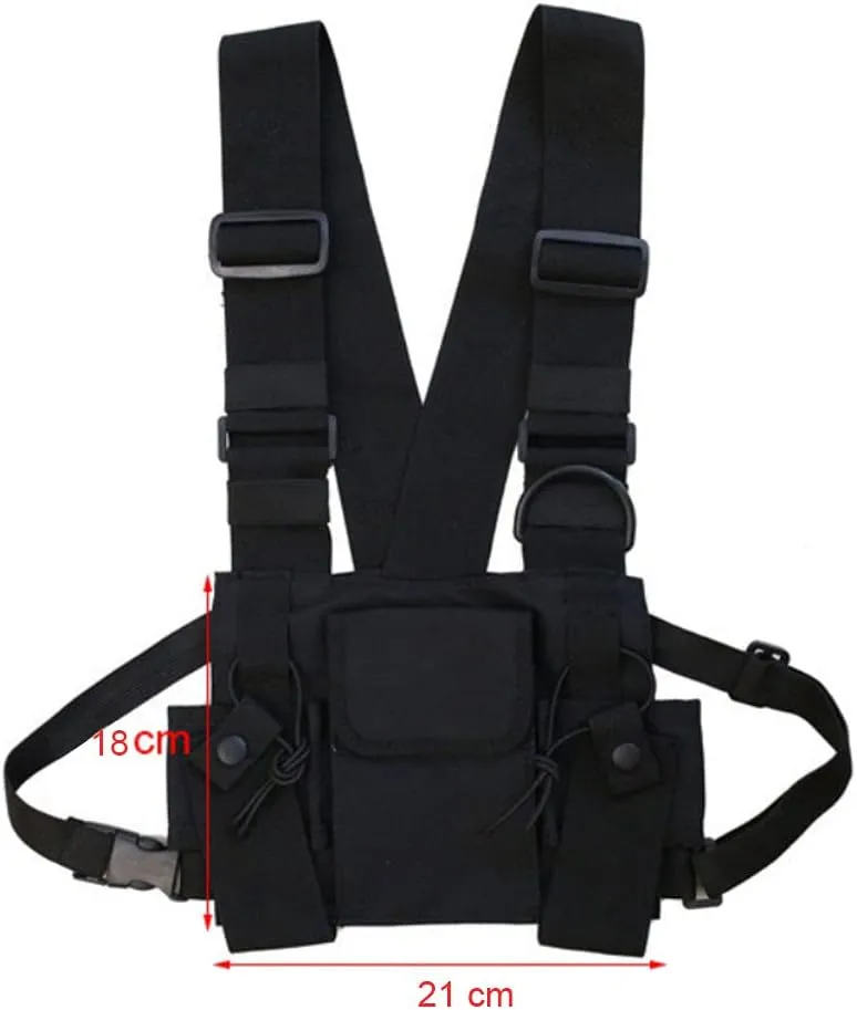 Multi-Pocket Chest Rig Bag Utility Vest Chest Bag for Men Hip Hop Chest Pack