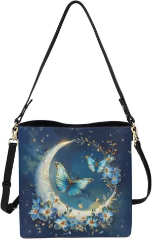 Mumeson Women's Shoulder Handbags Leather Bucket Bag Hobo Tote Bag Designer Clutch Purse Satchel Handbag with Zipper Closure