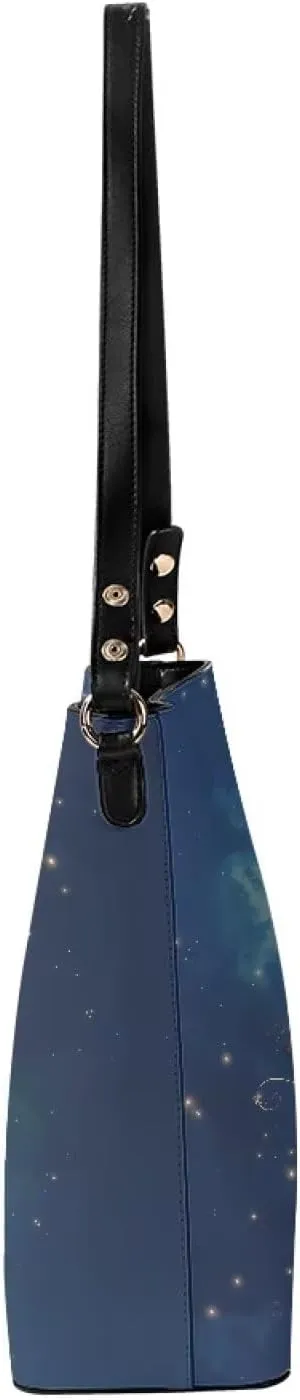 Mumeson Women's Shoulder Handbags Leather Bucket Bag Hobo Tote Bag Designer Clutch Purse Satchel Handbag with Zipper Closure