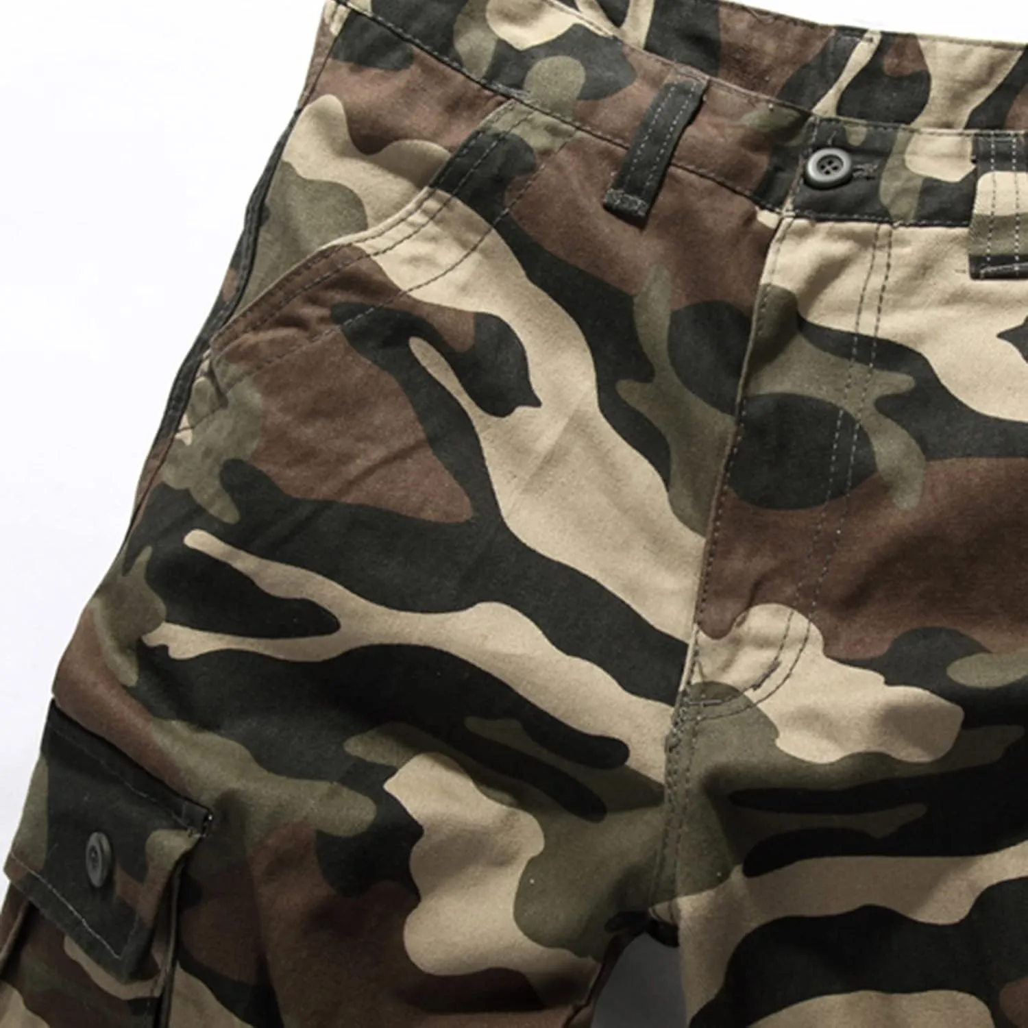 Muscularfit Baggy Cargo Pants for Men 2023 Casual Loose Multi Pockets Camouflage Trouser Lounge Buckle Zipper Camo Sweatpants