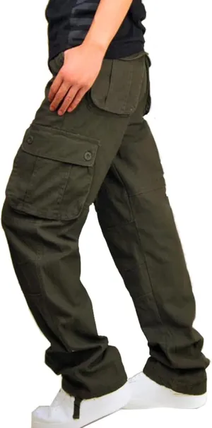 Muscularfit Baggy Cargo Pants for Men 2023 Casual Loose Multi Pockets Camouflage Trouser Lounge Buckle Zipper Camo Sweatpants