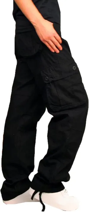 Muscularfit Baggy Cargo Pants for Men 2023 Casual Loose Multi Pockets Camouflage Trouser Lounge Buckle Zipper Camo Sweatpants