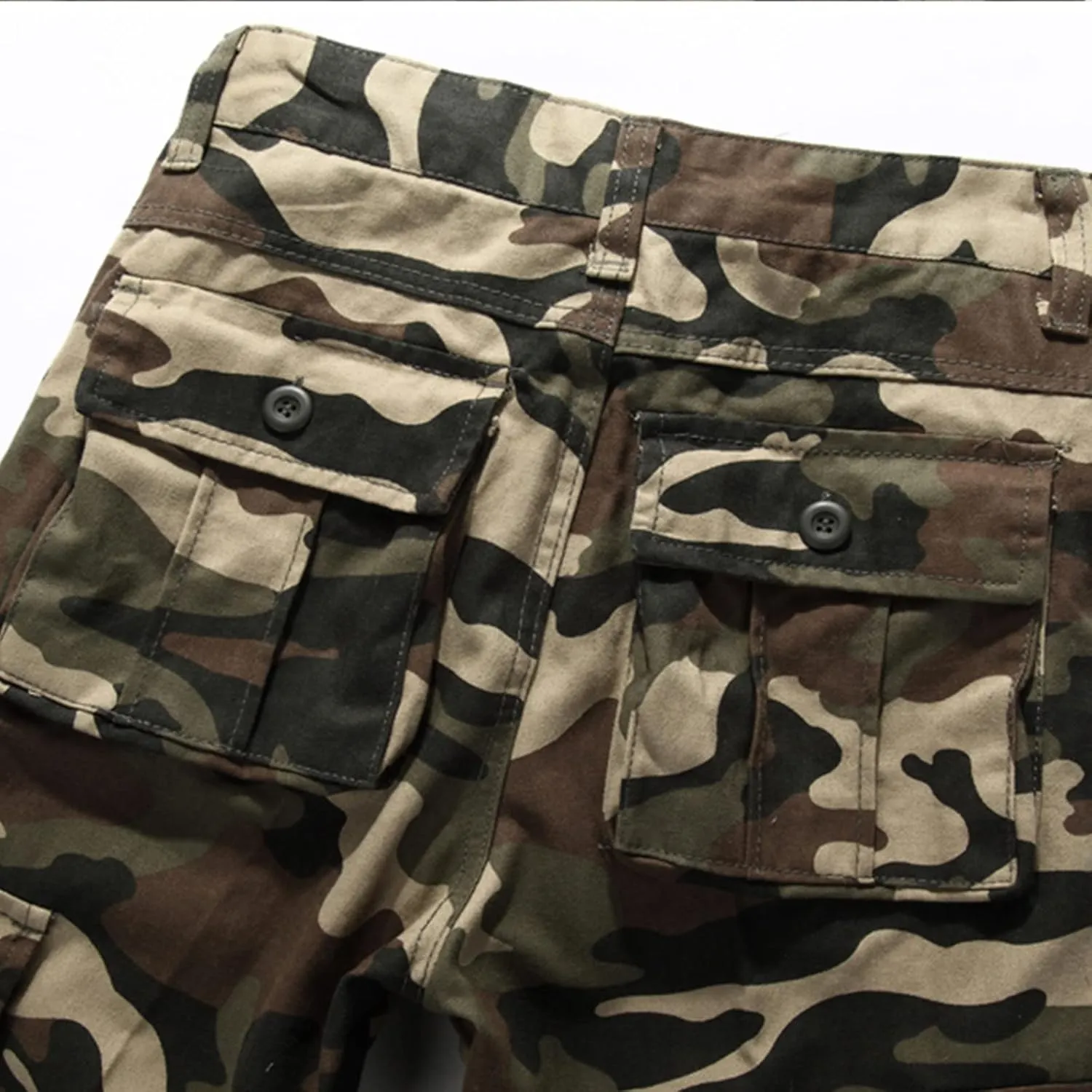 Muscularfit Baggy Cargo Pants for Men 2023 Casual Loose Multi Pockets Camouflage Trouser Lounge Buckle Zipper Camo Sweatpants