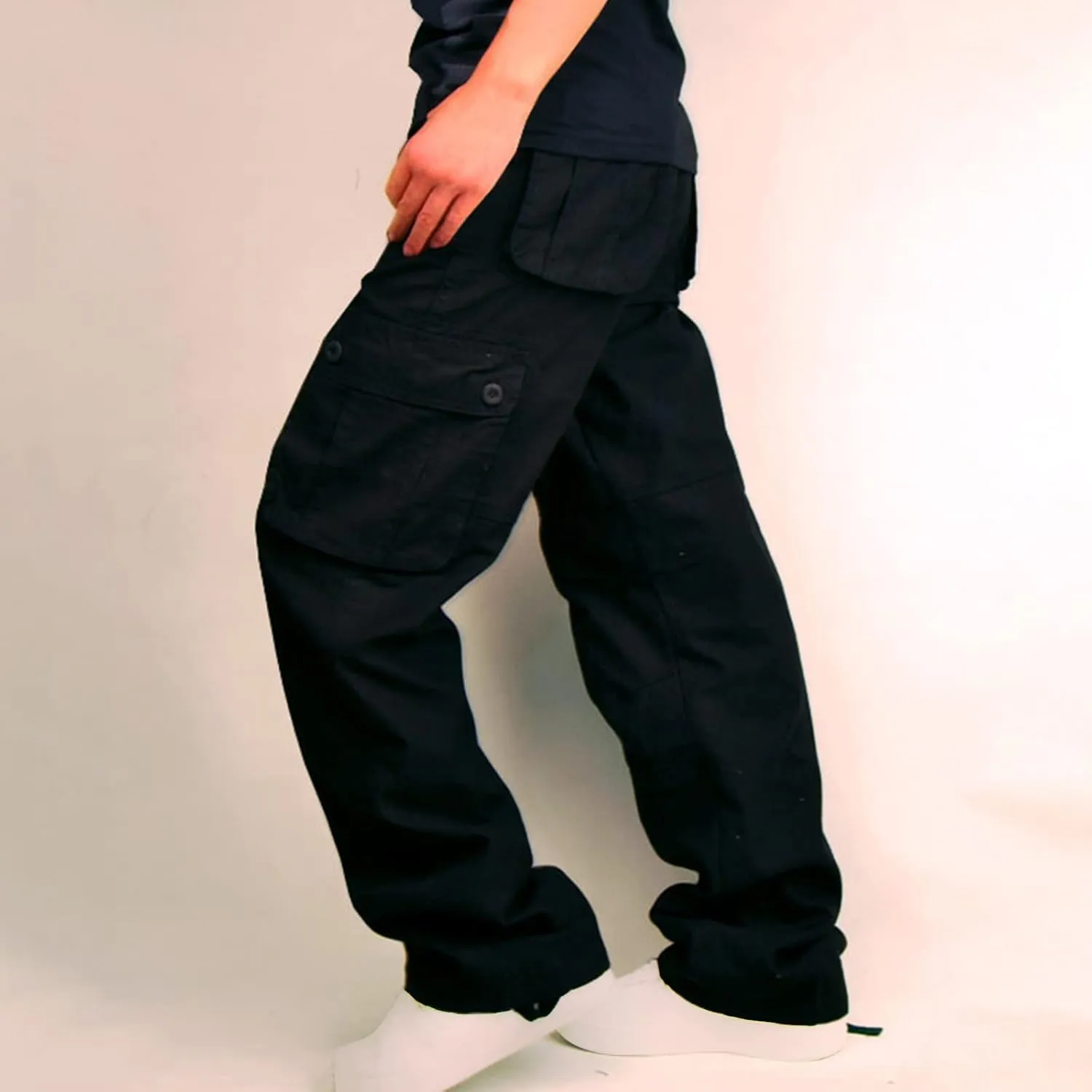 Muscularfit Baggy Cargo Pants for Men 2023 Casual Loose Multi Pockets Camouflage Trouser Lounge Buckle Zipper Camo Sweatpants