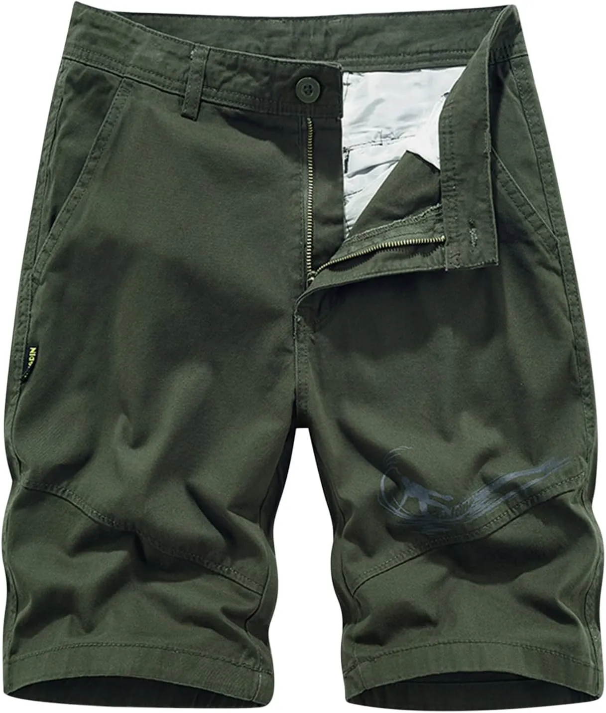 Muscularfit Men Workout Shorts Regular and Big & Tall Cotton Solid Cargo Shorts Outdoor Fashion Sport Work Utility Shorts