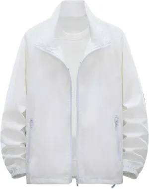 Muscularfit Mens Fall Jackets Windproof Outdoor Casual Jackets Full Zip Coat Fashion Solid Lightweight Jacket With Zip Pocket