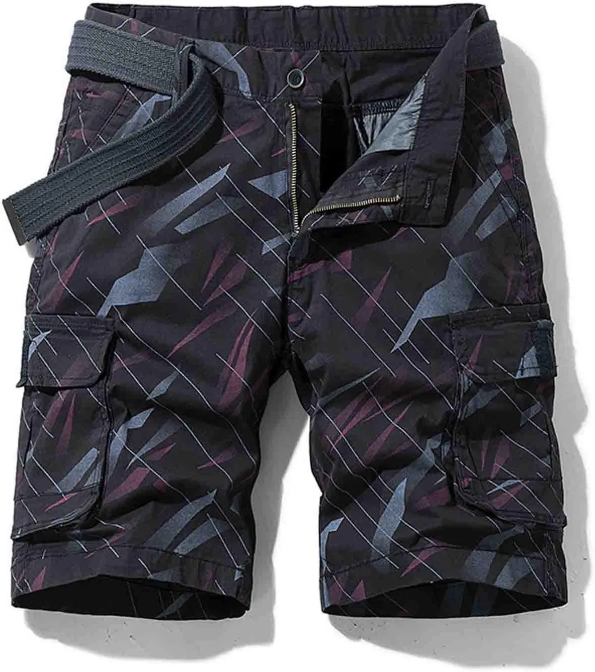 Muscularfit Mens Shorts 9 Inch Inseam Causal Cargo Shorts Lightweight Multi Pockets Tooling Shorts Outdoor Sport Beach Shorts