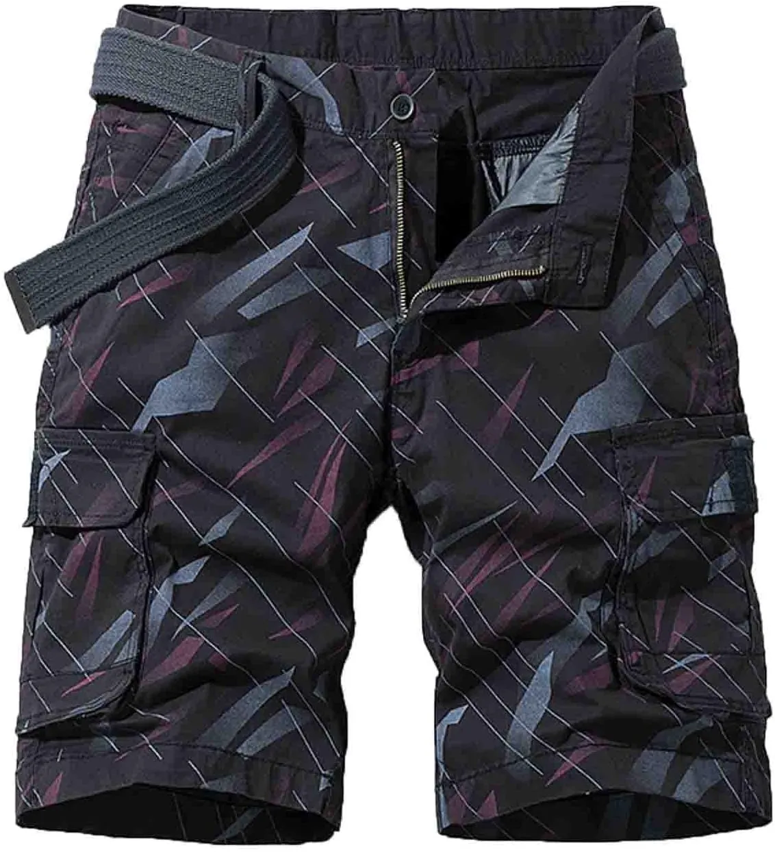 Muscularfit Mens Shorts 9 Inch Inseam Causal Cargo Shorts Lightweight Multi Pockets Tooling Shorts Outdoor Sport Beach Shorts