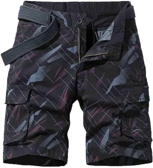 Muscularfit Mens Shorts 9 Inch Inseam Causal Cargo Shorts Lightweight Multi Pockets Tooling Shorts Outdoor Sport Beach Shorts