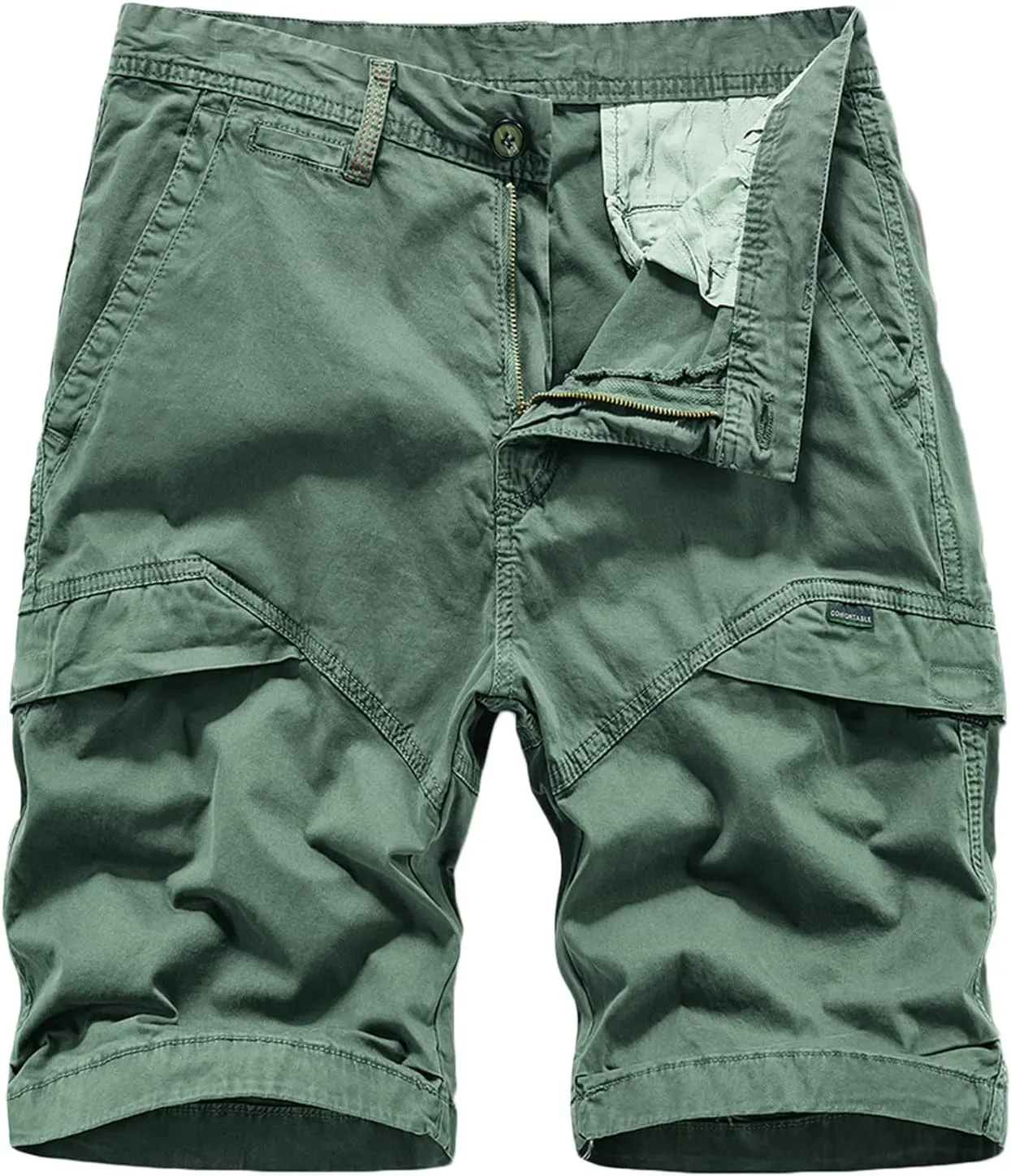 Muscularfit Shorts Men Casual Cotton Solid Multi Pockets Cargo Shorts Summer Outdoor Fashion Work Utility Tooling Shorts 2023