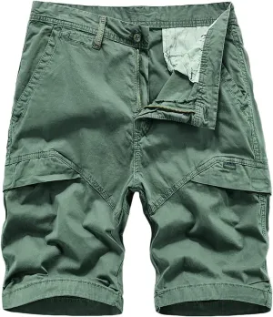 Muscularfit Shorts Men Casual Cotton Solid Multi Pockets Cargo Shorts Summer Outdoor Fashion Work Utility Tooling Shorts 2023