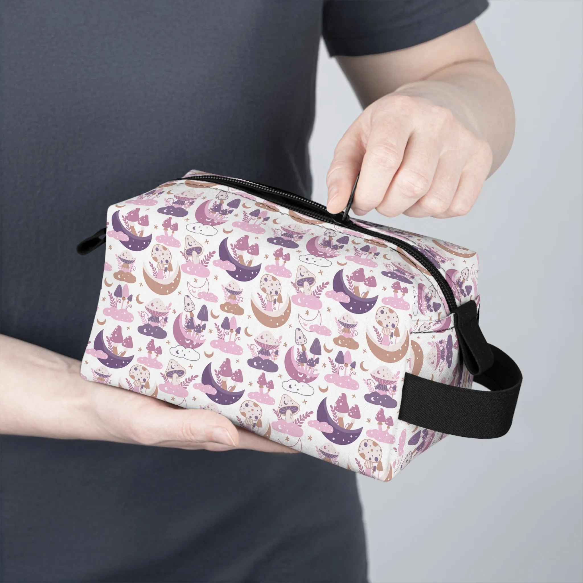 Mushroom Toiletry Bag | Enchanted Forest Design | Water-Resistant & Durable Organizer for Camping, Travel, College
