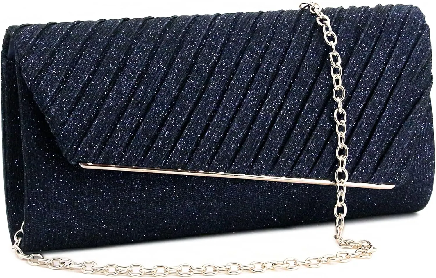 Naimo Flap Dazzling Small Clutch Bag Evening Bag With Detachable Chain